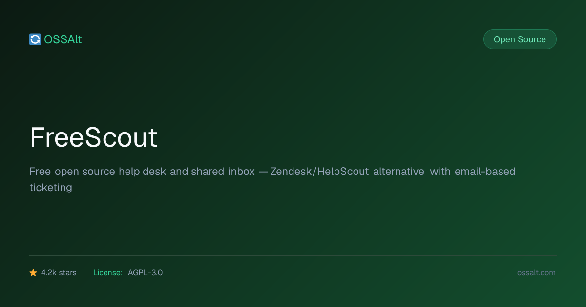 FreeScout — Open Source Zendesk Alternative | OSSAlt