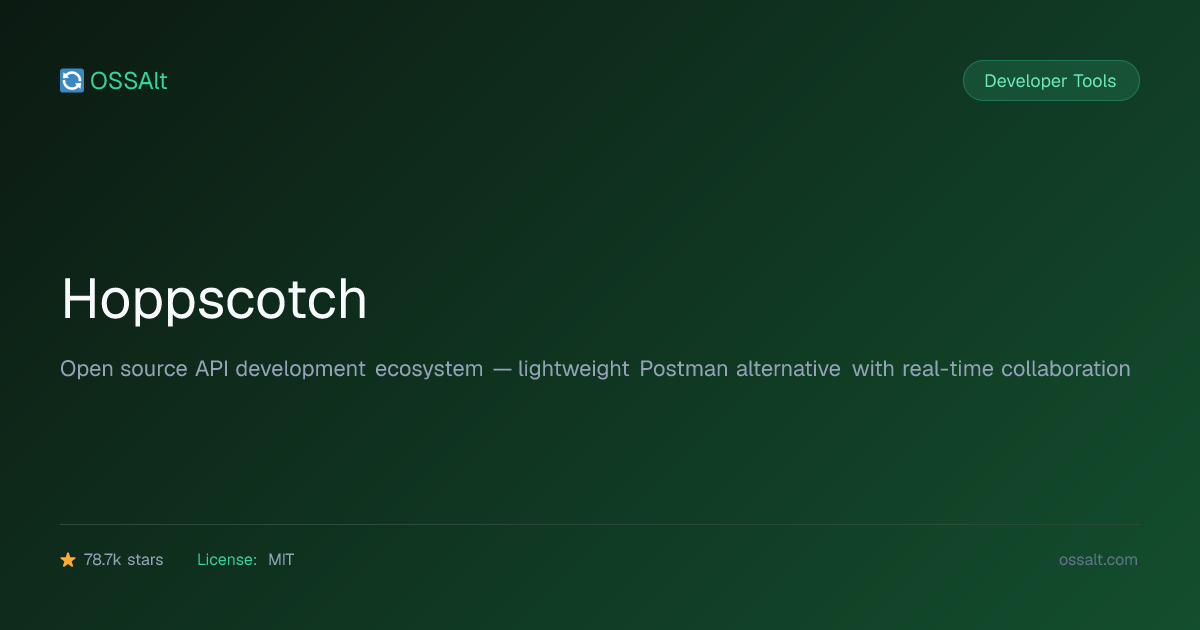 Hoppscotch — Open Source Postman Alternative | OSSAlt